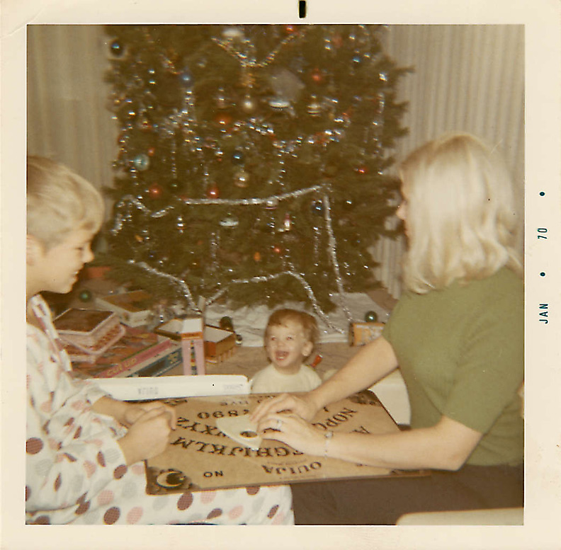 1970 Christmas ouija family